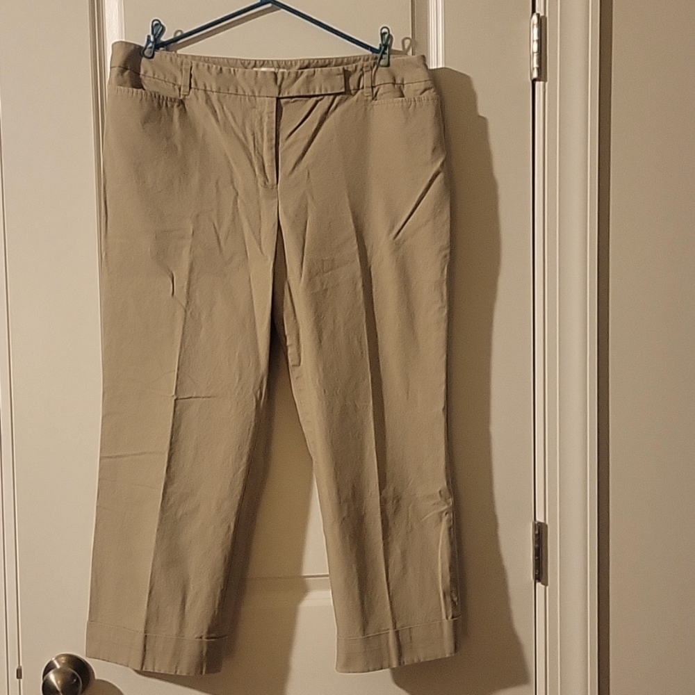 Khaki Loft Cropped Pants Size 14